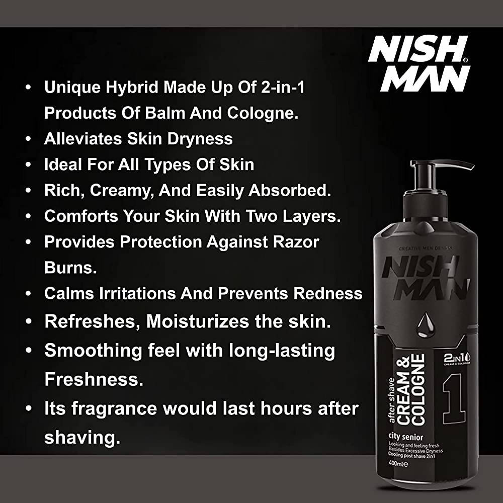 Nishman After Shave 2 in 1 Cream & Cologne City Senior - Cream Based - Distacart
