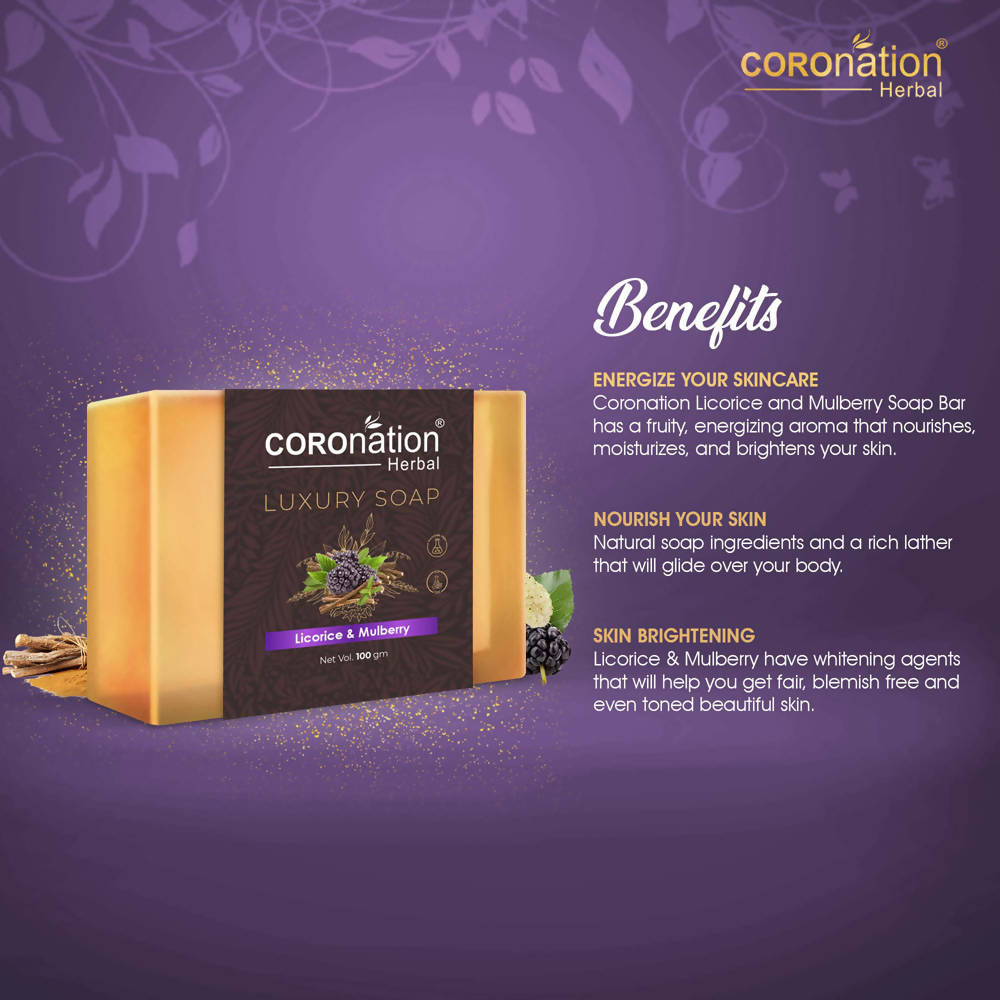 Coronation Herbal Licorice & Mulberry Luxury Soap - Distacart