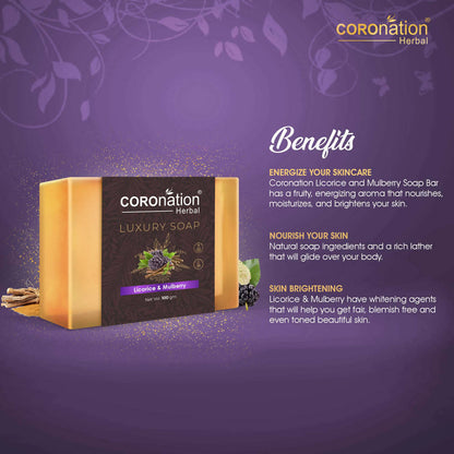 Coronation Herbal Licorice & Mulberry Luxury Soap - Distacart