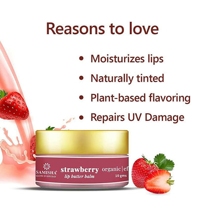 Samisha Organic Strawberry Lip Balm - Distacart