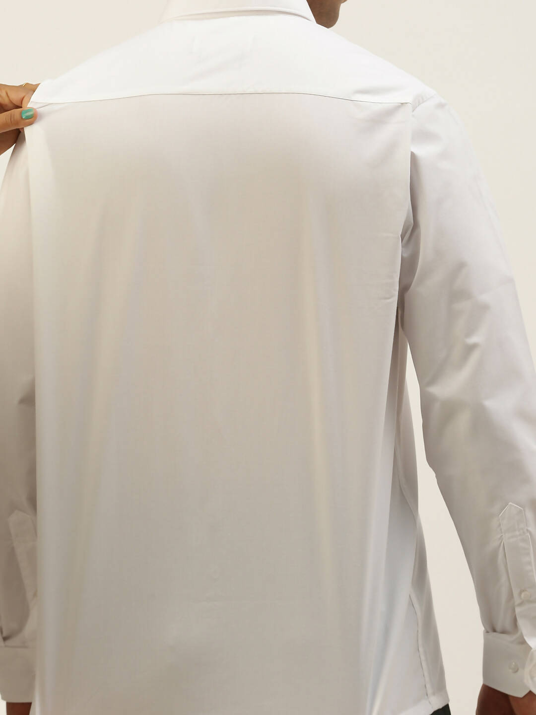 Ramraj Cotton Mens Full Sleeve Formal Poly Cotton White Shirt - Distacart