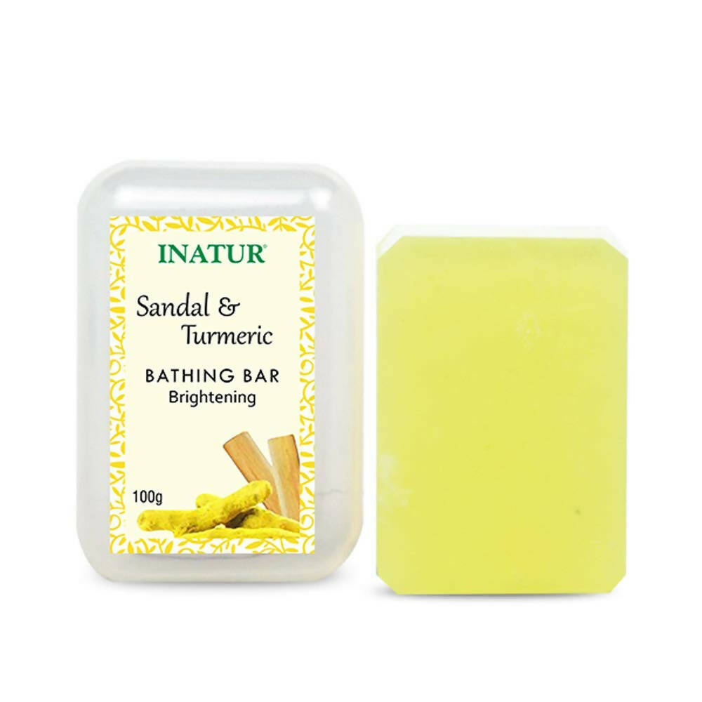 Inatur Sandal & Turmeric Bathing Bar - Distacart