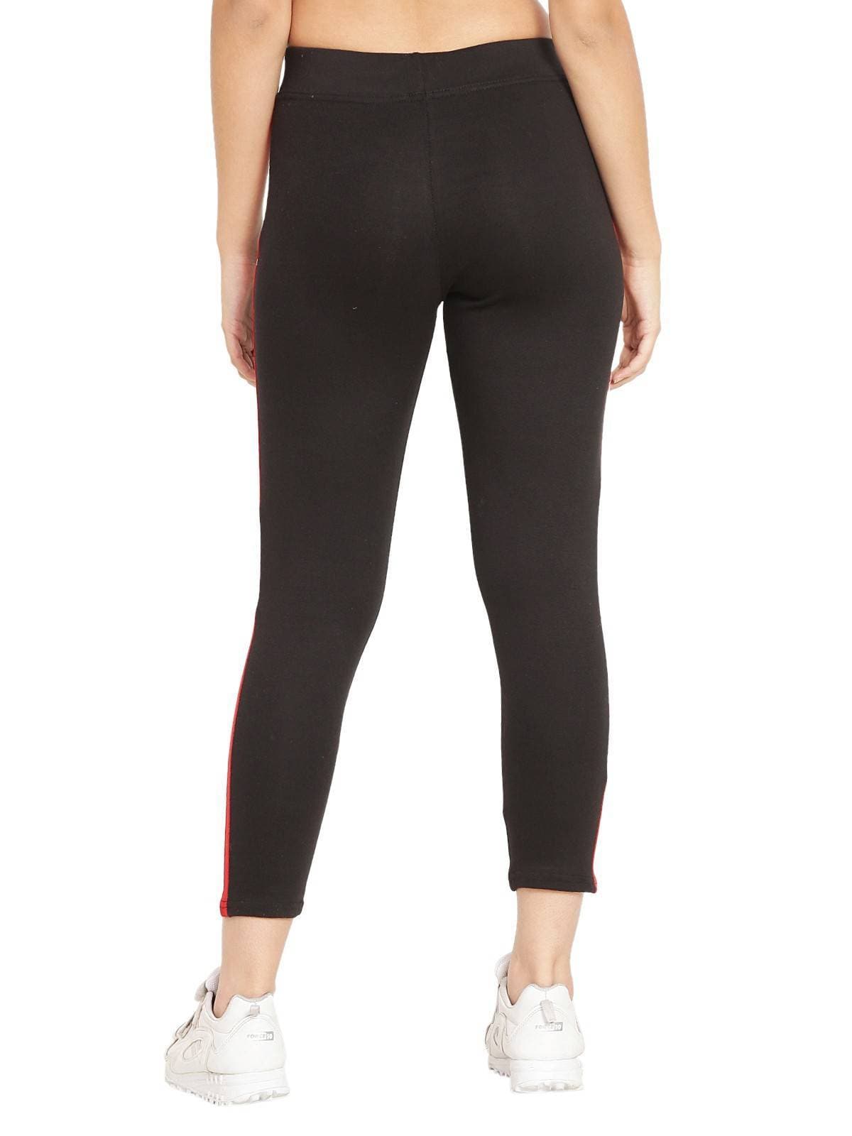 Asmaani Black color Hosiery Lower with Two Side Pockets and Tapped