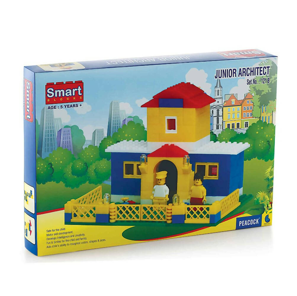 Peacock Junior Architect Building Block Set Toy For Kids For Creative & Imagination Skills 233 Pcs - Distacart