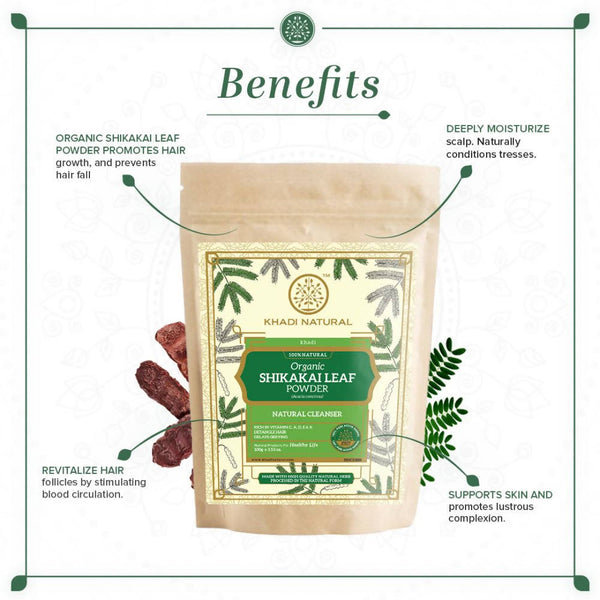 Buy Khadi Natural Organic Shikakai Leaf Powder Online.