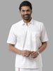 Ramraj Cotton Mens Half Sleeve Formal Poly Cotton White Shirt - Distacart