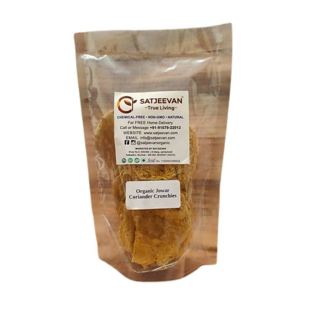 Satjeevan Organic Jowar Coriander Crunchies - Distacart