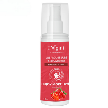Vigini Intimate Strawberry Lubricant Personal Lube Water Based Gel - Distacart
