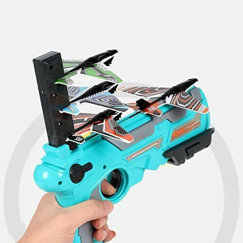 Sardar Ji Ki Dukan Airplane Launcher Gun Toy For Kids, Outdoor Gun Toy Shooting Continuous Flying Launcher For Kids Multicolor, 1 Pcs) - Distacart