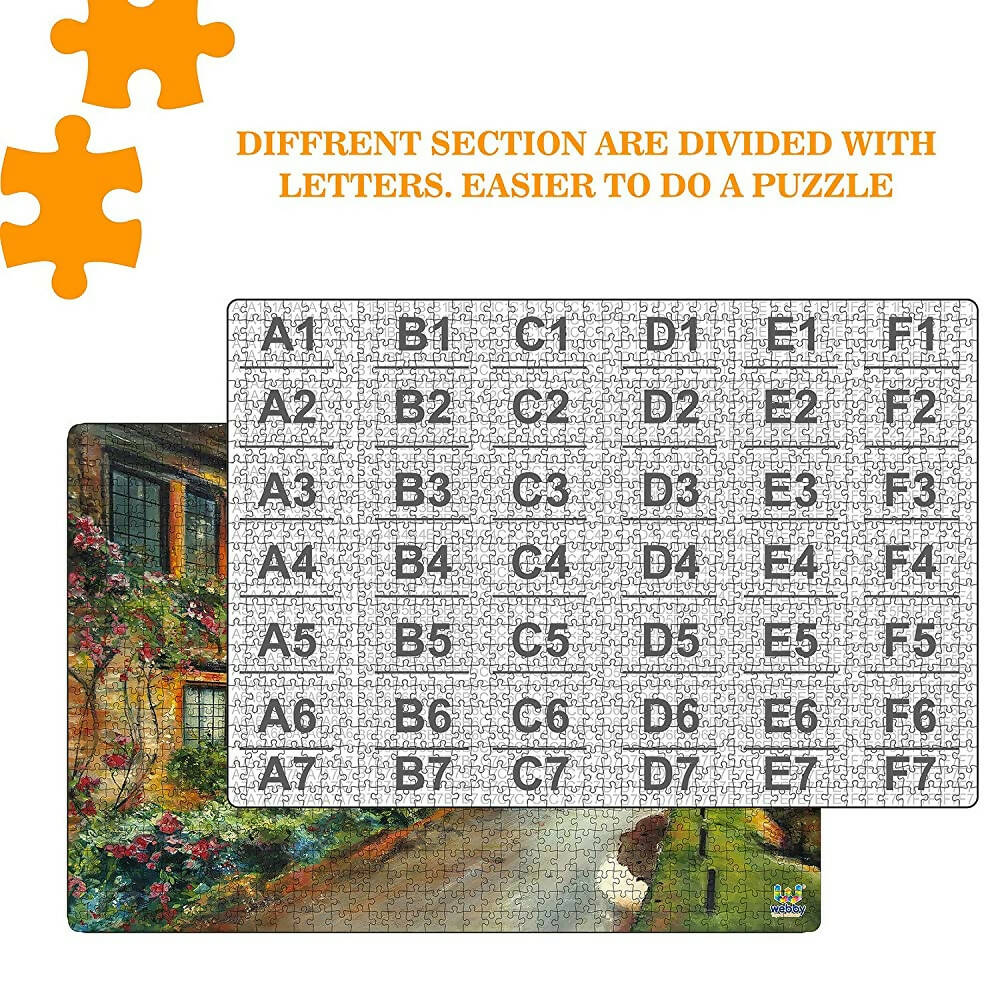 Webby Wooden Mediterranean Village Jigsaw Puzzle - 1000 Pcs - Distacart