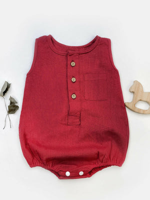 Halemons Comfortable Red Pure Cotton Baby Bubble For Boy & Girl Romper - Distacart