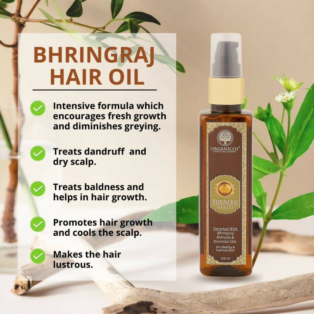 Organicos Bhringraj Hair Oil - Distacart