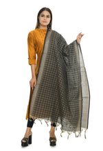 Thumbnail for Mominos Fashion Moeza Handloom Cotton Black Dupatta - Distacart