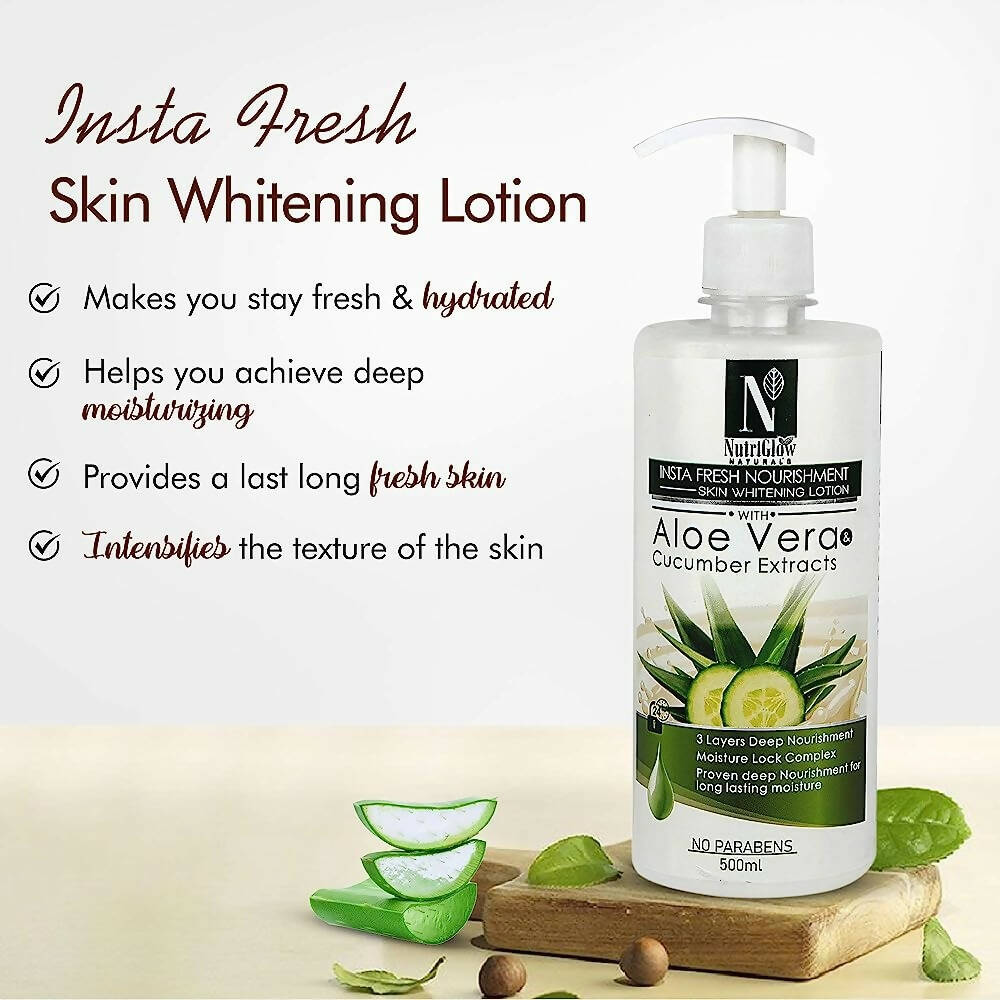 NutriGlow NATURAL'S Insta Fresh Nourishment Skin Whitening Lotion - Distacart