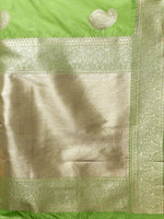Thumbnail for Lorenvalley Fashion Parotgreen Soft Silk Woven Design Gold Zari Weaving Saree - Distacart