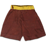 Thumbnail for Mhyssa V Neck Kimono Style Half Sleeve Printed Yellow T-shirt With Matching Maroon Shorts Set - Distacart