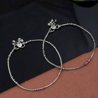 Thumbnail for Mominos Fashion Beautiful Trendy Oxidised Silver Plated Anklets Online 