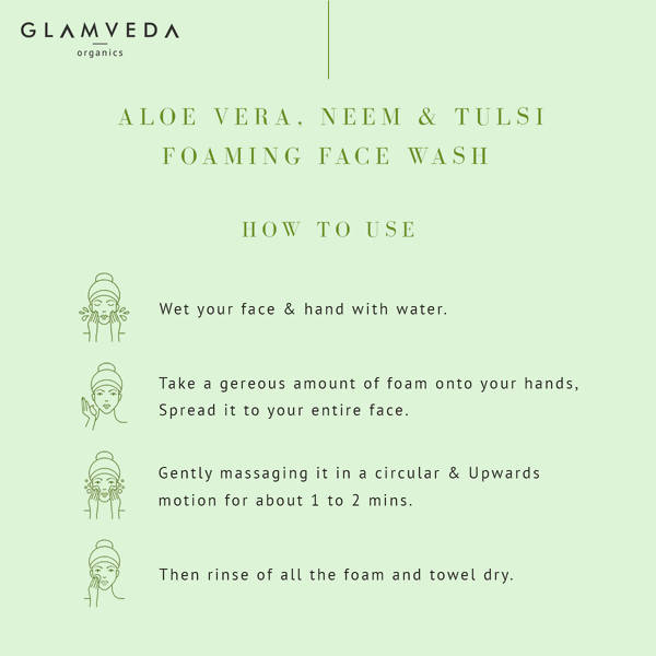 Glamveda Aloe Vera & Neem Tulsi Clarifying Foaming Face Wash