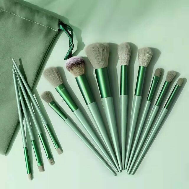 Favon Pack of 13 Professional Makeup Brushes with Free Pouch - Distacart