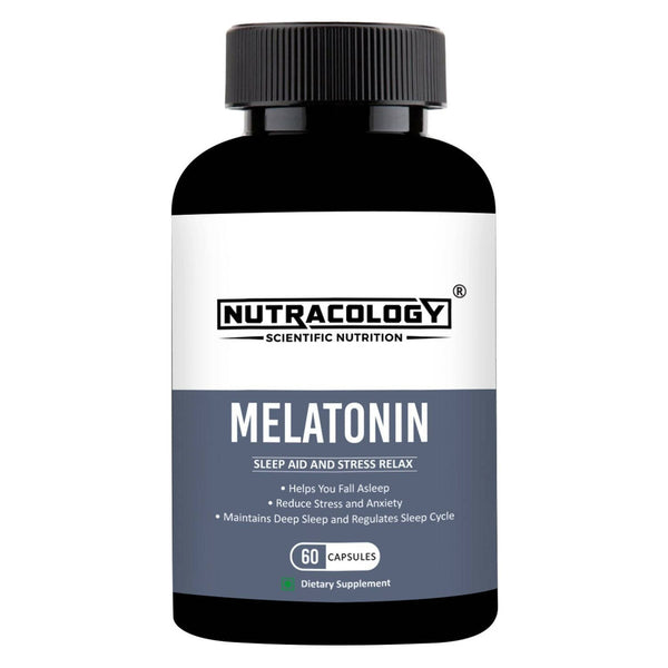 Nutracology Melatonin 3 mg Sleep Aid and Stress Relax Sleeping Aid Capsules - Distacart
