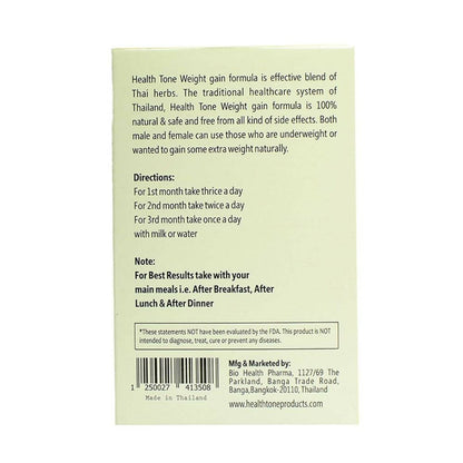 Health Tone Natural Weight Gain Capsules - Distacart