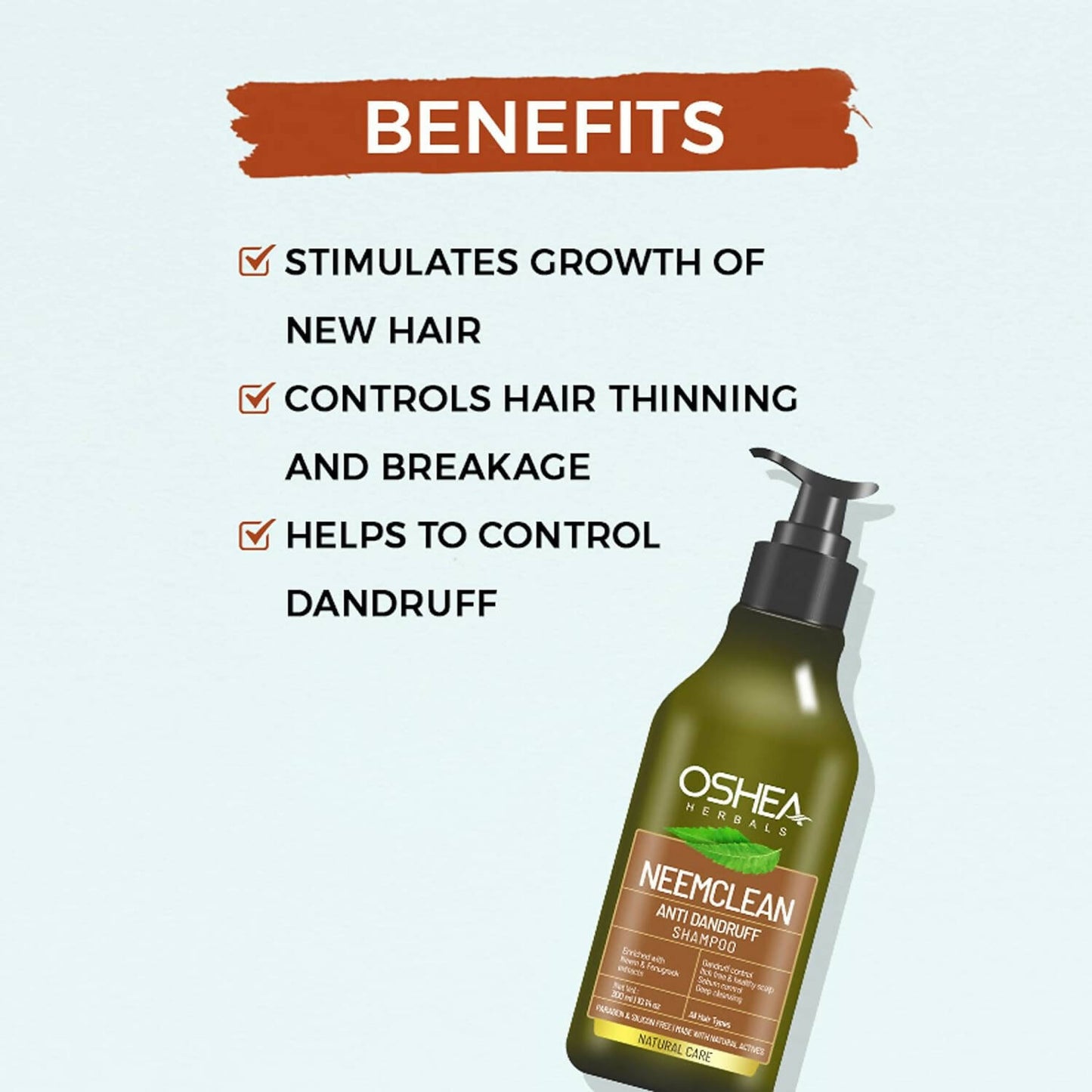 Oshea Herbals Neemclean Anti Dandruff Shampoo - Distacart