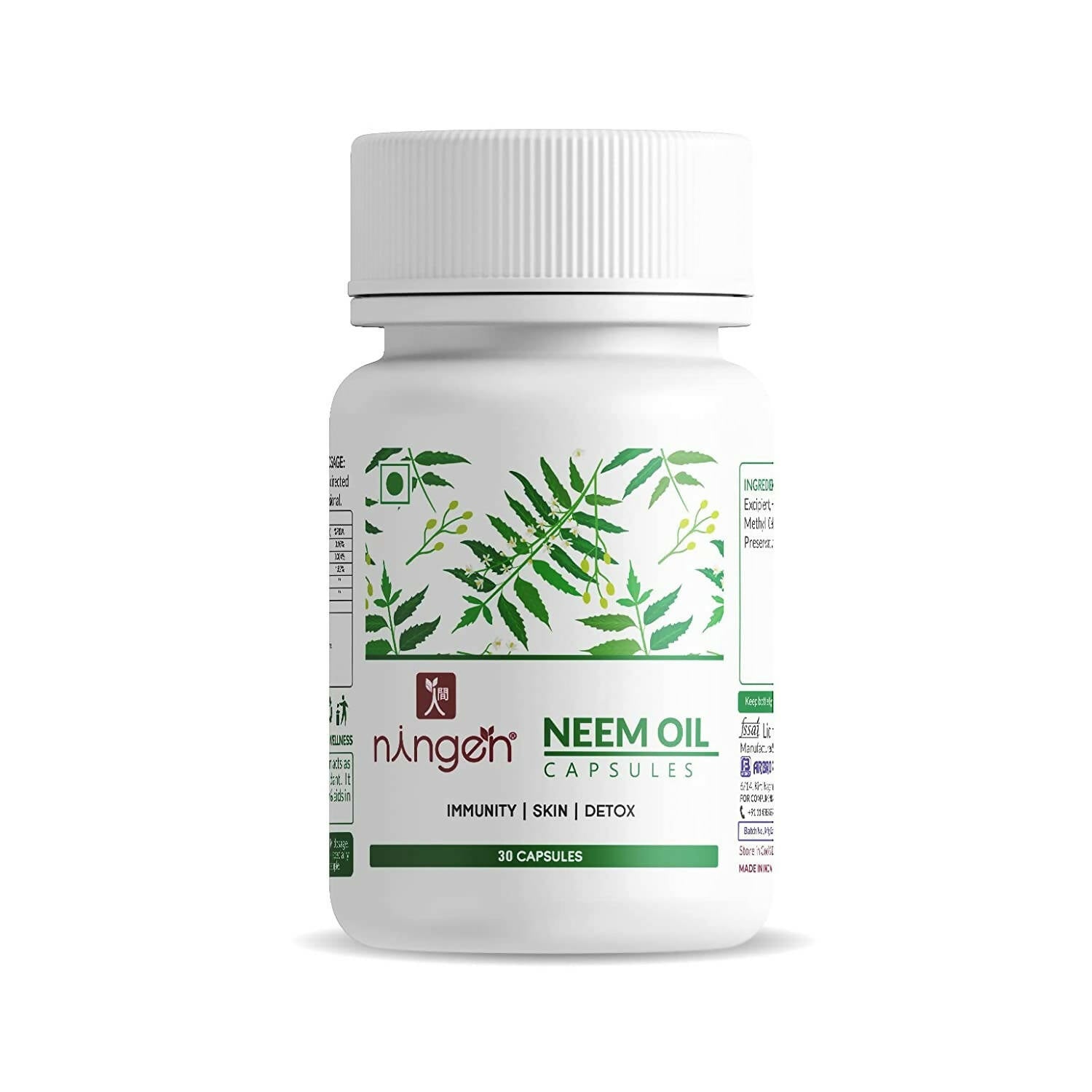 Ningen Neem Oil Capsules - Distacart