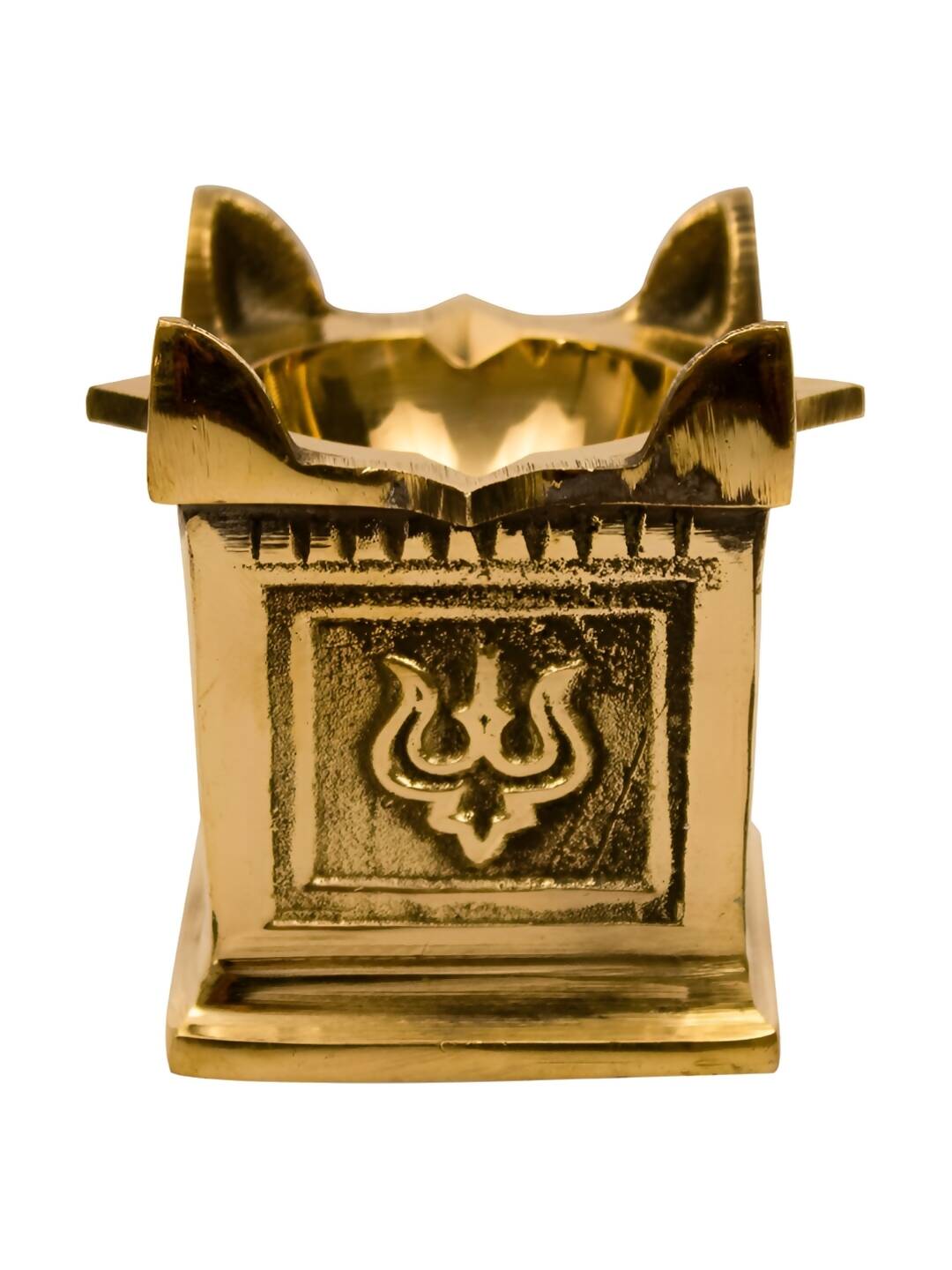 Spillbox Gold-Toned Brass Tulasi Deep Pooja Essential - Distacart