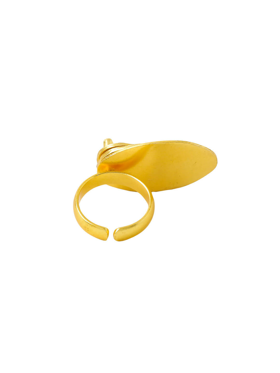 NVR Women's Western Gold Plated Ajustable Finger Ring - Distacart
