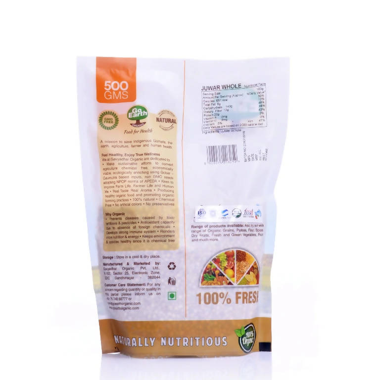 Go Earth Organic Sorghum/Jowar Whole - Distacart