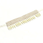 Thumbnail for Mominos Fashion Johar Kamal Off White Handicraft Pearls Necklace with Earrings For Women - Distacart