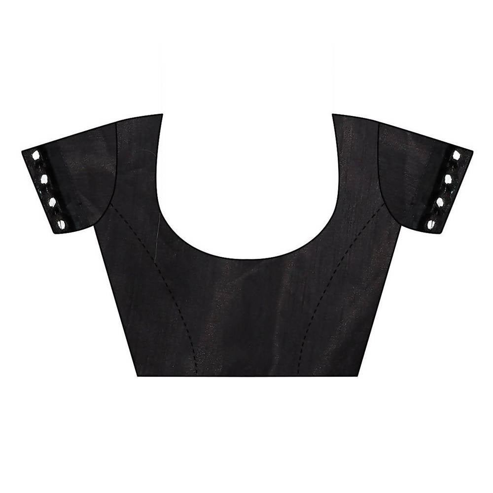 Black Lycra Designer Saree blouse