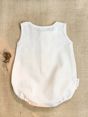 Halemons Pearl White Soft Pure Cotton Baby Bubble Romper - Distacart