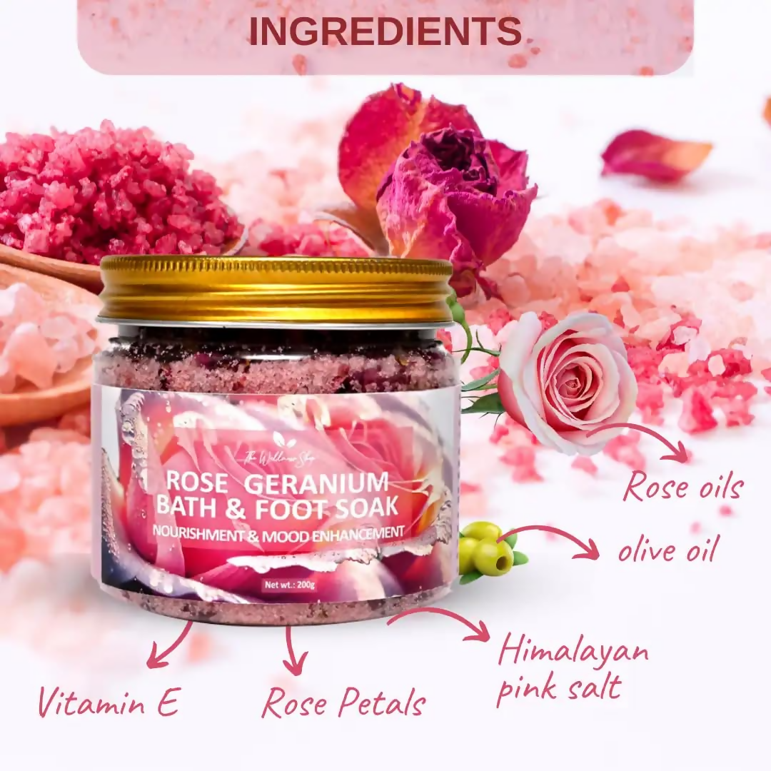 The Wellness Shop Rose Geranium Bath and Foot Soak - Distacart