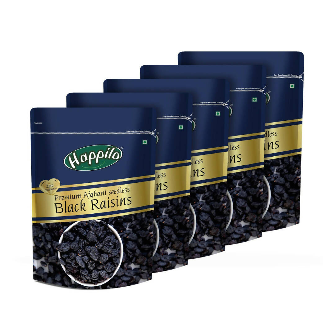 Happilo Premium Seedless Afghani Black Raisins - Distacart