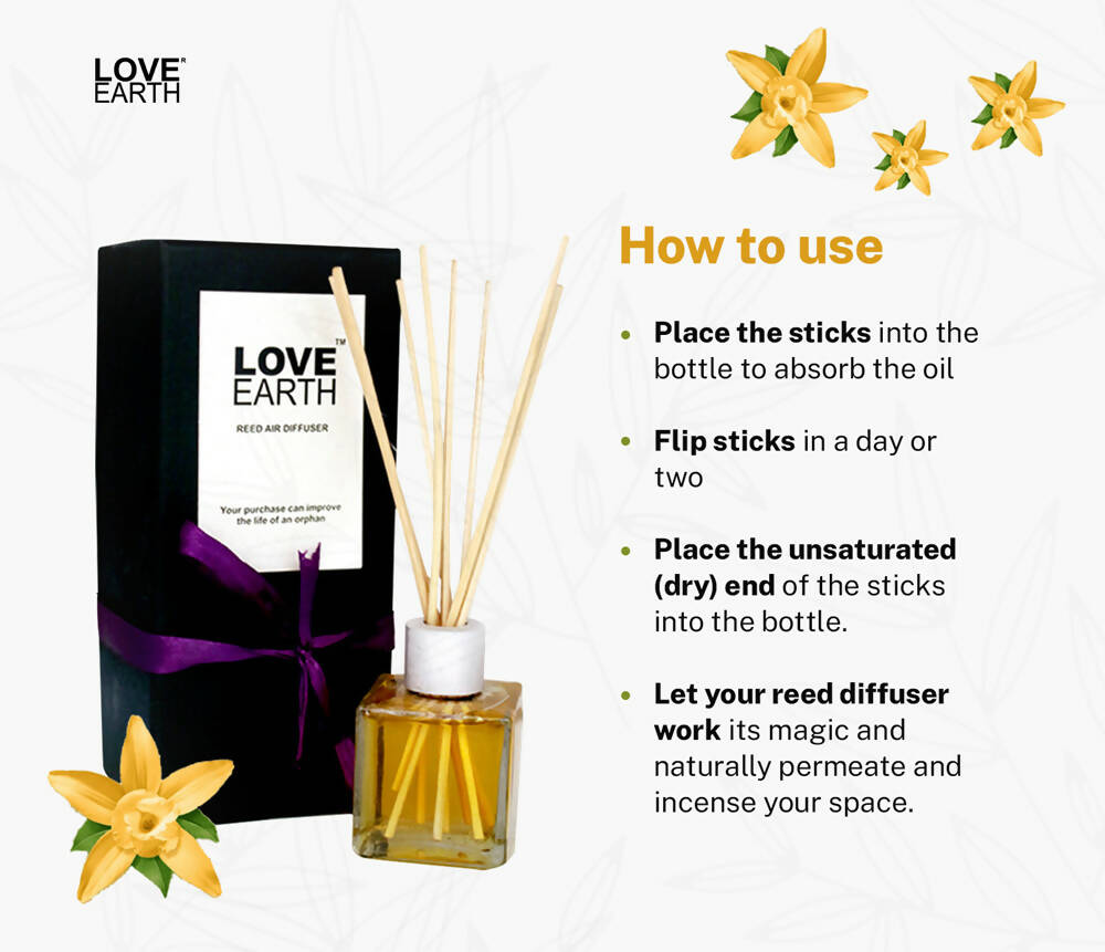 Love Earth Reed Diffuser- Vanilla - Distacart