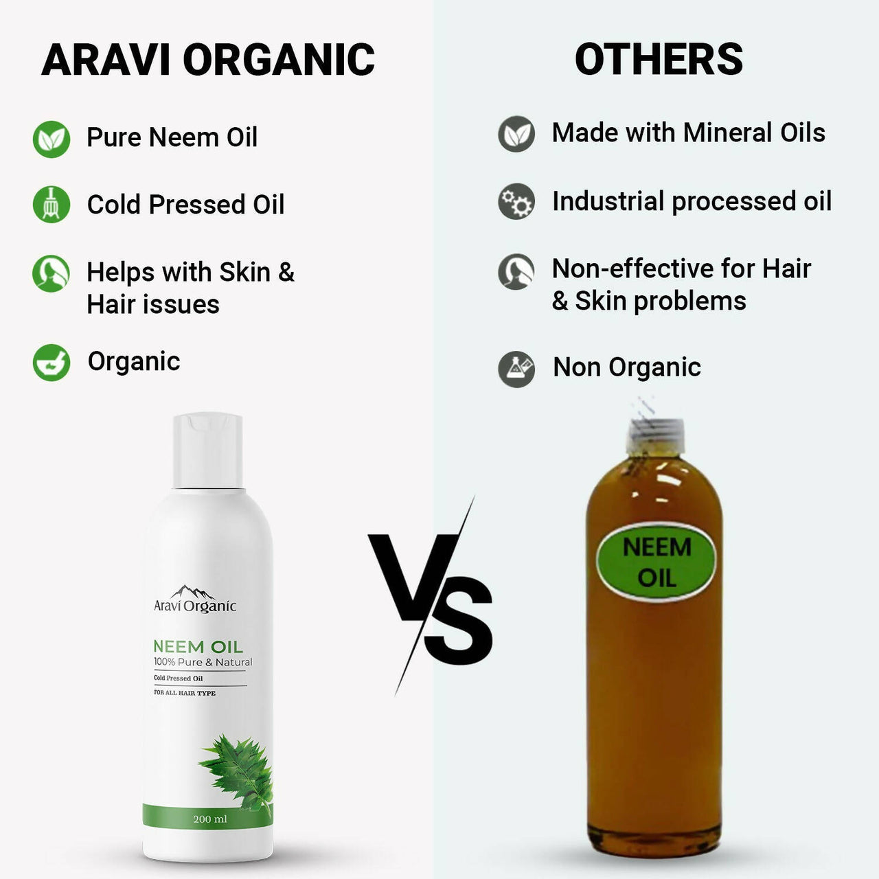 Aravi Organic 100 % Pure Cold Pressed Neem Oil - Distacart