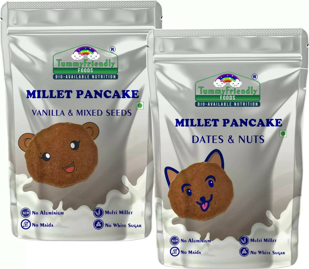 TummyFriendly Foods Millet Pancake Mix Combo - Dates, Nuts, Seeds - Distacart