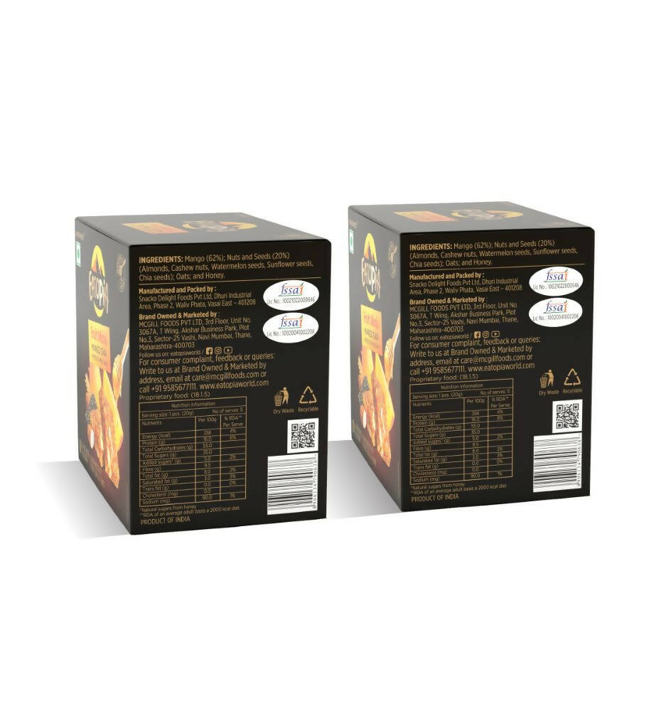 Eatopia Fruit Minis - Mango Chia Protein Mini Bar - Distacart