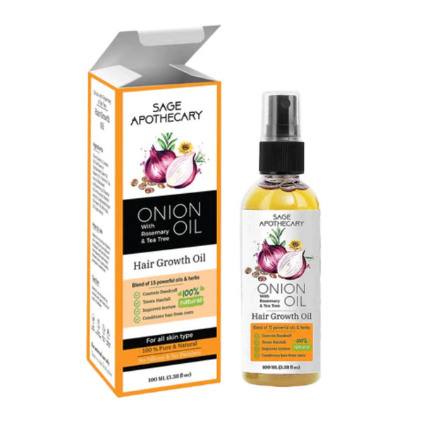 Sage Apothecary Onion Hair Oil - Distacart