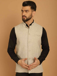 Thumbnail for Even Apparels Pure Wool Nehru Jacket - Off White - Distacart