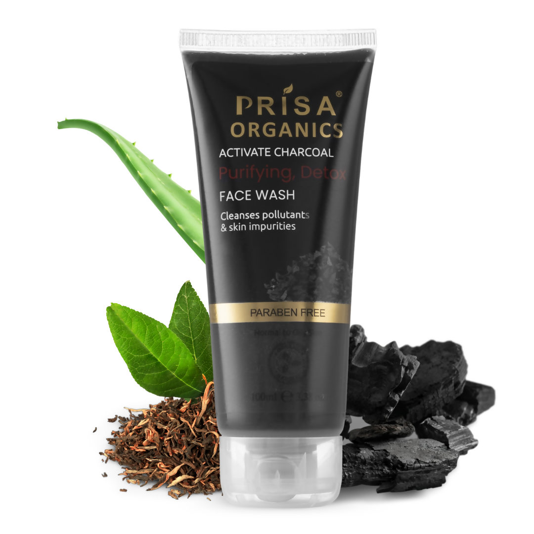 Prisa Organics Activated Charcoal Purifying Face Wash - Distacart