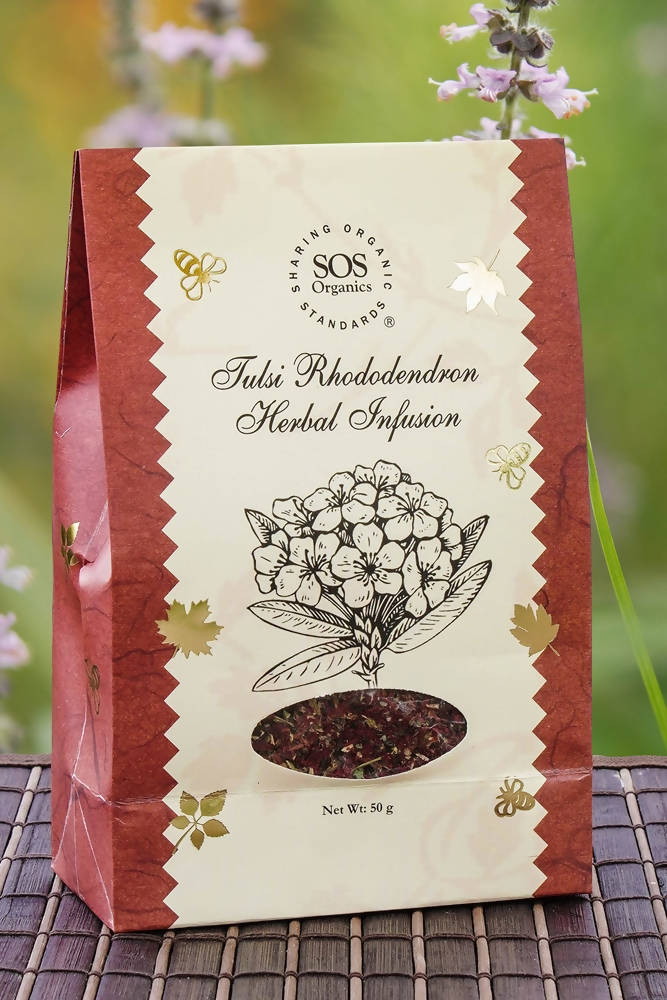 SOS Organics Tulsi Rhododendron Herbal Infusion - Distacart