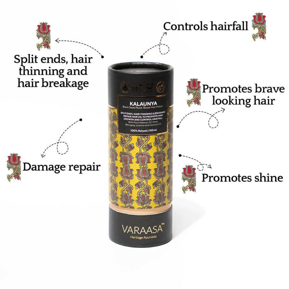 Varaasa Kalaunya Black-Seed Root-Boost Hair Potion Oil - Distacart