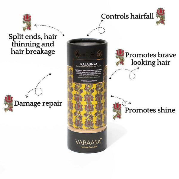 Varaasa Kalaunya Black-Seed Root-Boost Hair Potion Oil - Distacart