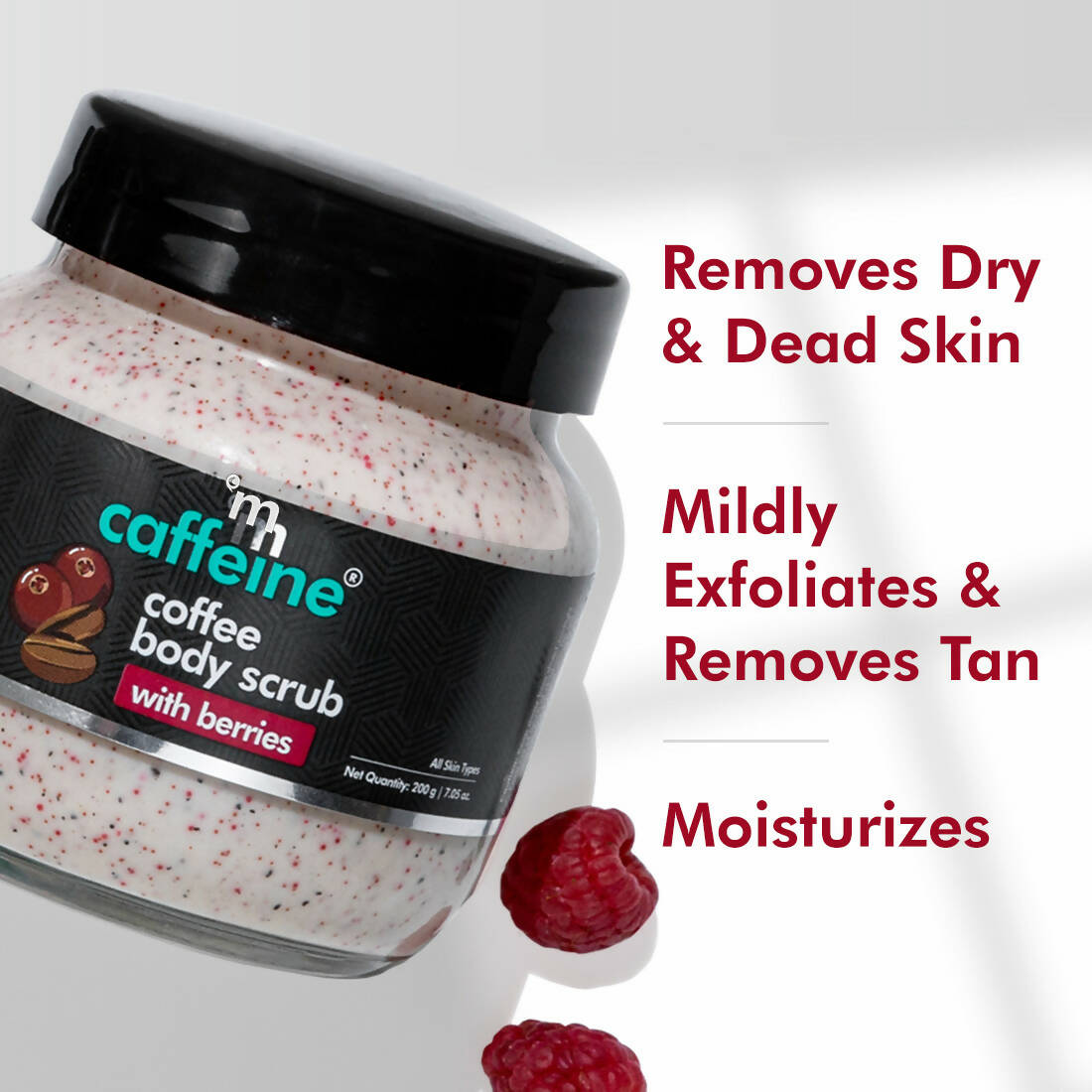 mCaffeine Coffee Body Scrub with Berries - Distacart
