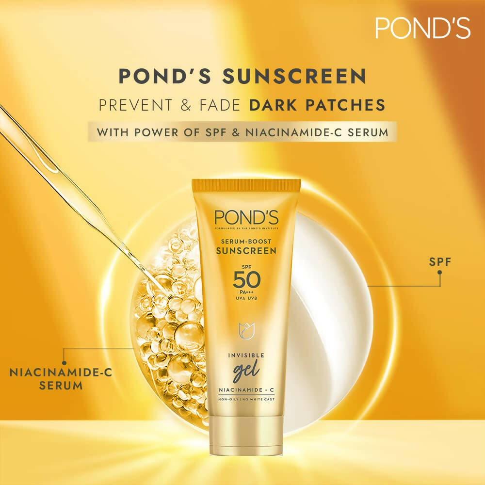 Ponds Serum Boost Sunscreen Gel SPF 50 - Distacart