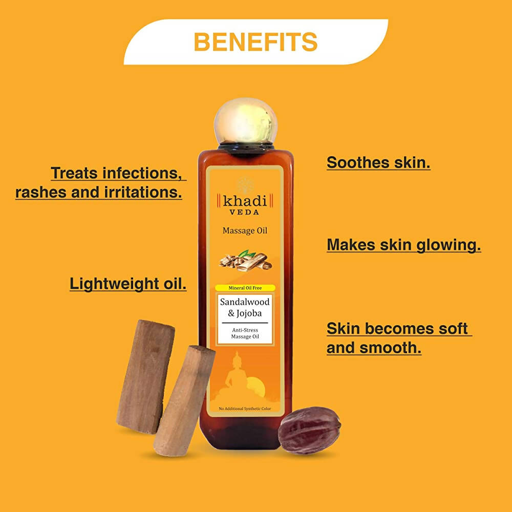 Khadi Veda Sandalwood & Jojoba Massage Oil