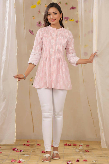 Juniper Women Lavender Cambric Printed A-Line Tunic - Distacart