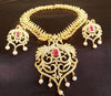 Latest Ad Ruby Peacock Bridal Necklace With Earrings